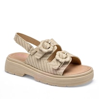 Vavito Sandalia Plataforma Para Mujer Beige Cod 142028-e