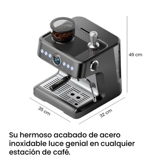 Foto 7 | Foto 7 | Máquina de Expreso Chefman Negra Crema Deluxe con Doble Caldera y Molino Integrado con 30 Ajustes