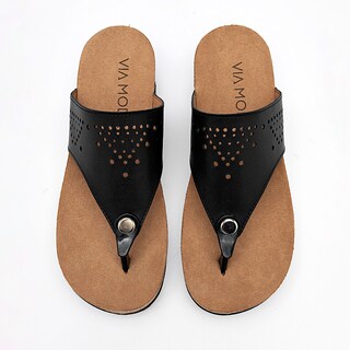 Foto 3 | Foto 3 | Via Moda Sandalia Piso Para Mujer Negro Cod 140850-e