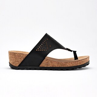 Foto 7 | Foto 7 | Via Moda Sandalia Piso Para Mujer Negro Cod 140850-e