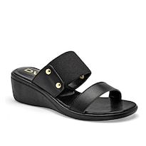 Dva Sandalia Cuña Para Mujer Negro Cod 140382-e