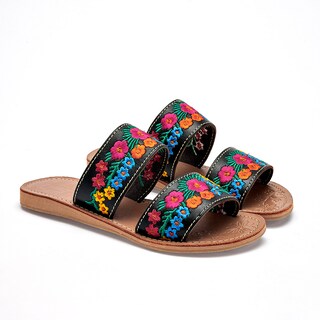 Foto 2 | Foto 2 | Mora Tierra Sandalia Artesanal Piel Para Mujer Negro Multicolor Cod 140452-e