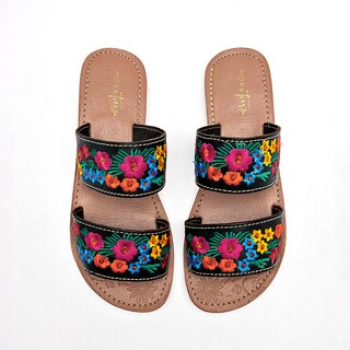 Foto 3 | Foto 3 | Mora Tierra Sandalia Artesanal Piel Para Mujer Negro Multicolor Cod 140452-e