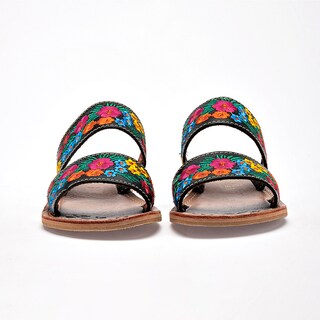 Foto 4 | Foto 4 | Mora Tierra Sandalia Artesanal Piel Para Mujer Negro Multicolor Cod 140452-e