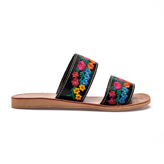 Foto 7 | Foto 7 | Mora Tierra Sandalia Artesanal Piel Para Mujer Negro Multicolor Cod 140452-e