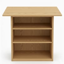 Mesa Despensero Multiusos Aura Hogare Con Repisas Roble