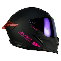 Casco Moto Shaft Pro 615 Dos Visores Pinlock Mochila Fucsia Sólid Mate