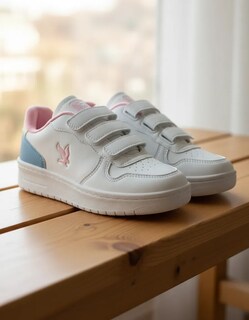 Foto 4 | Foto 4 | Tenis American Fire 7154-l Blanco Cielo Casual Niña