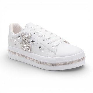 Foto 1 | Foto 1 | Tenis Golden Shoes 1383 Blanco Brillo Casual Niña