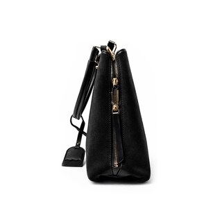 Foto 3 | Foto 3 | Bolsa Tote Bag Moon & Self Negra de Cuero Original Elegante Casual Bossa