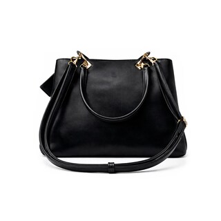 Foto 6 | Foto 6 | Bolsa Tote Bag Moon & Self Negra de Cuero Original Elegante Casual Bossa