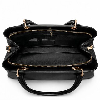 Foto 7 | Foto 7 | Bolsa Tote Bag Moon & Self Negra de Cuero Original Elegante Casual Bossa