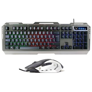 Foto 1 | Foto 1 | Kit Gamer de Teclado y Mouse Naceb Na-0911 Alámbrico USB Gris Español