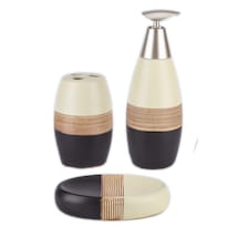 Set de Baño Izy Tricolor Franjas 3 Piezas