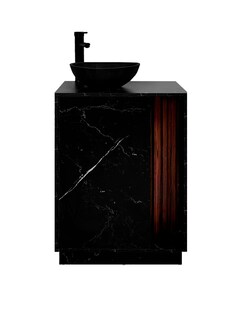 Foto 2 | Foto 2 | Gabinete para Baño Decomobil Negro con Ovalín y Llave Mezcladora