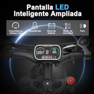 Foto 6 | Foto 6 | Bicicleta Eléctrica Honey Whale K6 Pro Negro + Lentes Inteligentes de Regalo