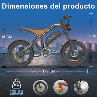 Foto 8 | Foto 8 | Bicicleta Eléctrica Honey Whale K6 Pro Negro + Lentes Inteligentes de Regalo