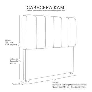 Foto 6 | Foto 6 | Cabecera Dicasa Kami Color Lila Queen Size