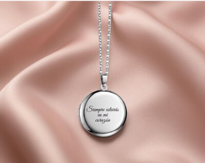 Foto 4 | Foto 4 | Collar Relicario De Acero Inoxidable Modelo Plata