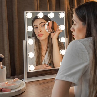 Foto 6 | Foto 6 | Espejo Vintage con 12 Luces LED Ajustables