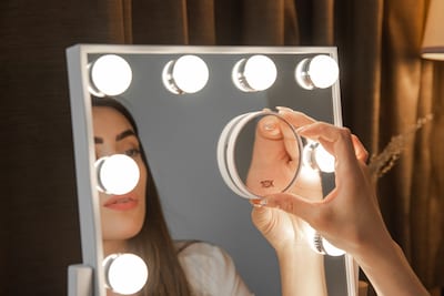 Foto 7 | Foto 7 | Espejo Vintage con 12 Luces LED Ajustables