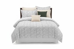 Cubre edredón Con Relleno Dalfiori Usui Gris King Size