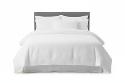 Cubre edredón Dalfiori Elric Blanco Queen Size