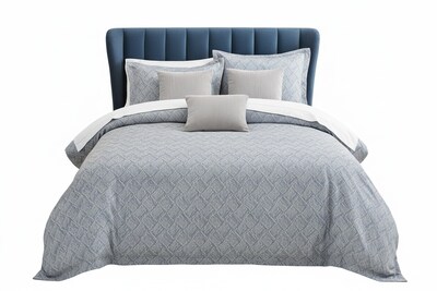 Foto 1 | Foto 1 | Cubre edredón Con Relleno Dalfiori Rengi Azul Matrimonial