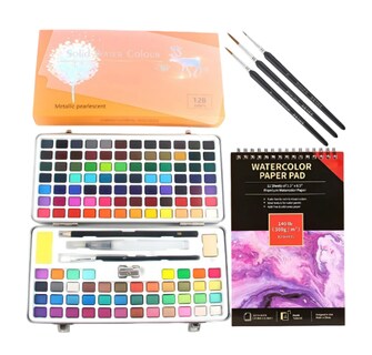 Foto 1 | Foto 1 | Set de Acuarelas 128 Colores con Libro A5 y Rotuladores