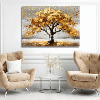 Foto 2 | Foto 2 | Cuadro Decorativo Planta 40x60cm Bosque Dorado Impreso