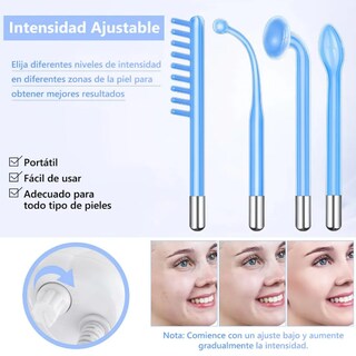 Foto 4 | Foto 4 | Dispositivo Facial De Alta Frecuencia 4 Electrodos Ajustable Modelo Blanco