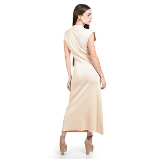 Foto 3 | Foto 3 | Vestido Roman Fashion Beige Corte Drapeado para Mujer