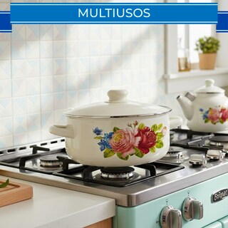 Foto 5 | Foto 5 | Set de 10 pz de Cacerolas Esmaltadas RD Royal Cook Vintage Beige