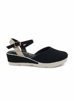 Sandalias Golden Shoes 2222 Negro Plataforma Mujer