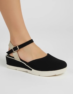 Foto 3 | Foto 3 | Sandalias Golden Shoes 2222 Negro Plataforma Mujer