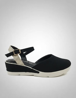 Foto 4 | Foto 4 | Sandalias Golden Shoes 2222 Negro Plataforma Mujer