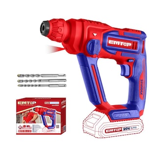 Foto 1 | Foto 1 | Rotomartillo Emtop Sds Plus 1.5 J Inalámbrico 20v