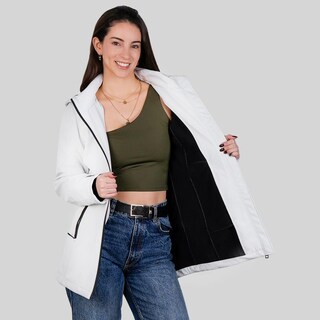 Foto 3 | Foto 3 | Chamarra Greenlander Softshell Para Mujer Con Gorro Desmontable Blanco