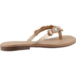 Foto 2 | Foto 2 | Sandalia Top Para Mujer Casual Dorado