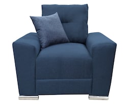 Sillon El Bazar Store Suecia Lino Azul Marino 1 Plaza Moderno