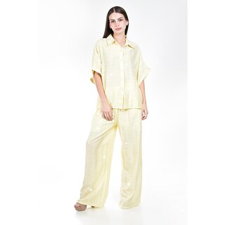 Foto 1 | Foto 1 | Conjunto Roman Fashion Amarillo Con Brillo Para Mujer 2 Piezas Amarillo