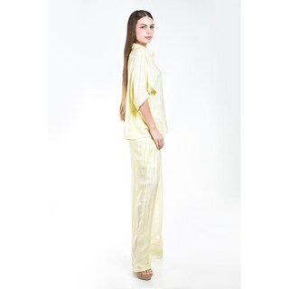 Foto 2 | Foto 2 | Conjunto Roman Fashion Amarillo Con Brillo Para Mujer 2 Piezas Amarillo