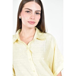 Foto 5 | Foto 5 | Conjunto Roman Fashion Amarillo Con Brillo Para Mujer 2 Piezas Amarillo