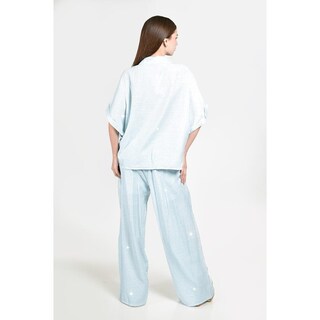 Foto 3 | Foto 3 | Conjunto Roman Fashion Azul Cielo Con Brillo Para Mujer 2 Piezas Azul Cielo