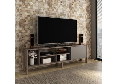 Foto 2 | Foto 2 | Centro de Entretenimiento Madik Rack Beige 183 cm con Repisas y Compartimento