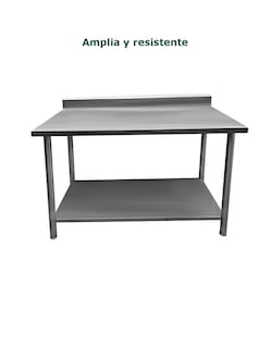 Foto 3 | Foto 3 | Mesa a Pared 120x60 Mp120x601 Gris de Acero Inoxidable Acabado Sanitario