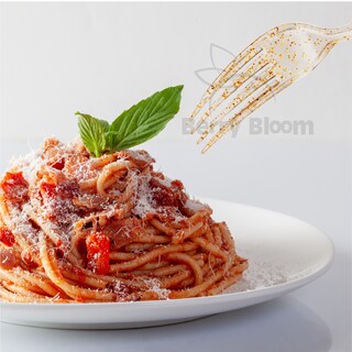 Foto 4 | Foto 4 | Juego de Cubiertos Reutilizables 180 Piezas con Glitter Dorado