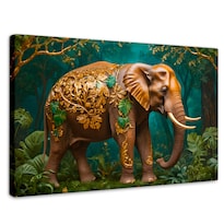 Cuadro Decorativo Canvas Elefante Selva 90x60