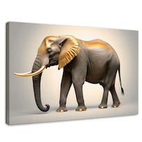 Cuadro Decorativo Canvas Elefante Melodía 90x60