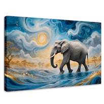 Cuadro Decorativo Canvas Elefante Luminoso 90x60